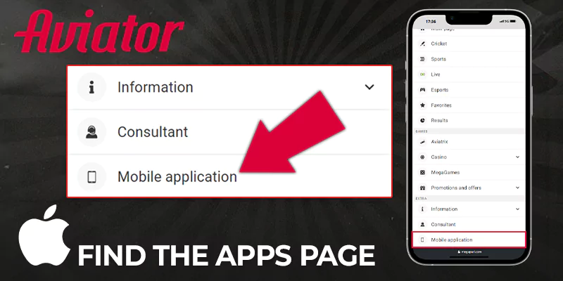 In the footer of the Megapari website find the Apps category