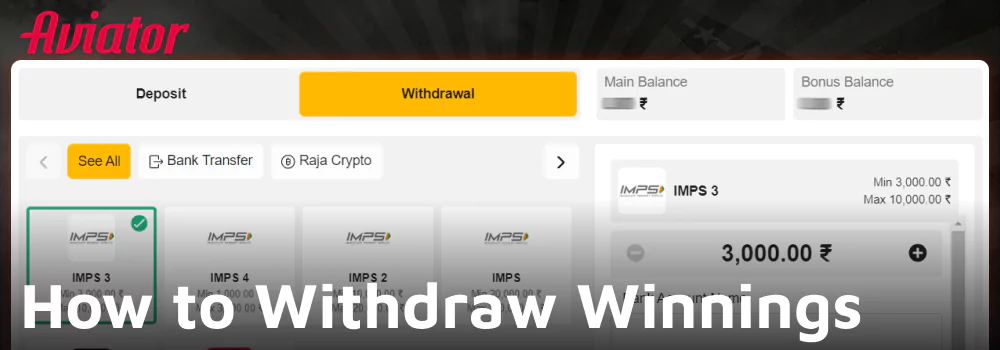 How to withdraw money from Rajabets Aviator