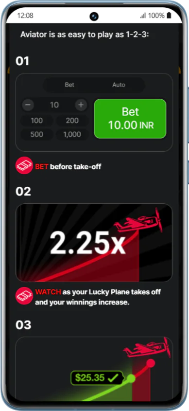Instructions on playing Aviator game on the mobile app